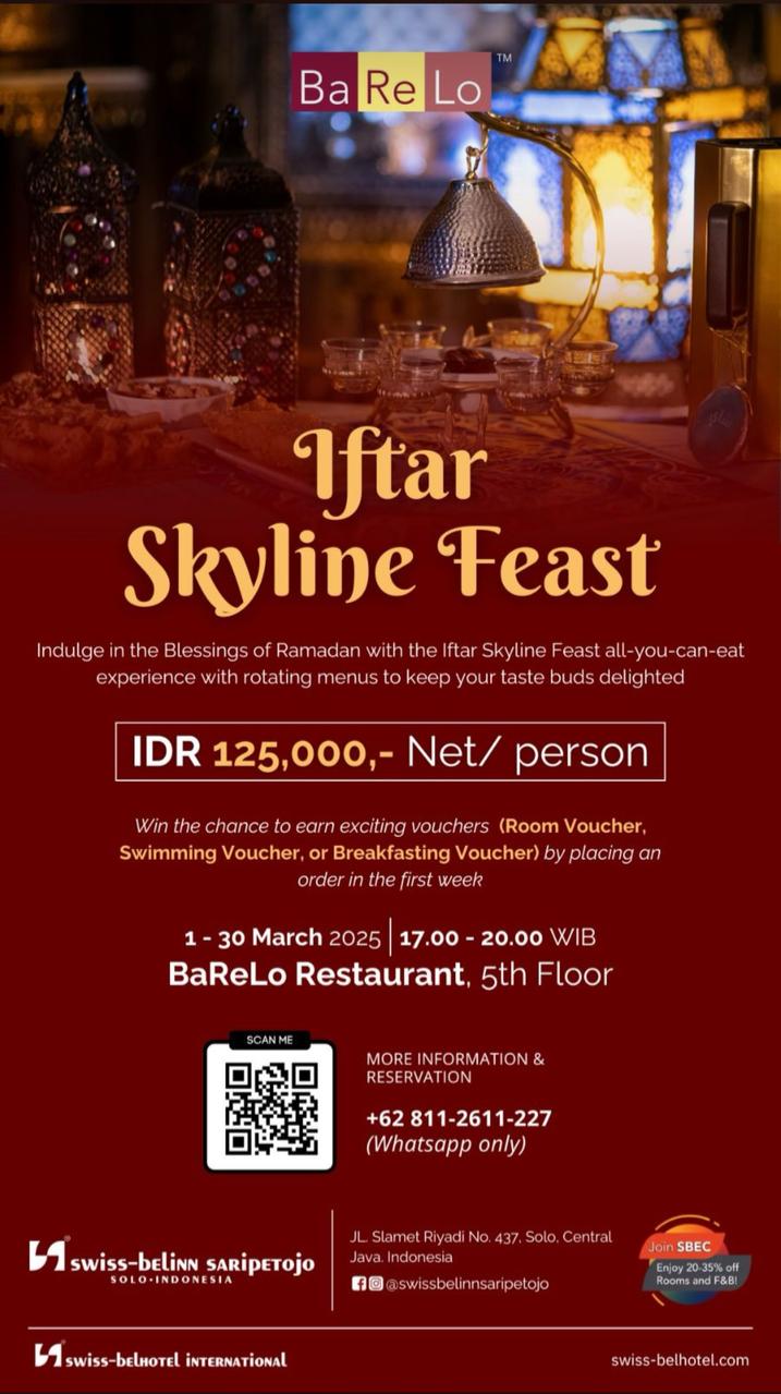 IFTAR SKYLINE FEAST - BaReLo Restaurant